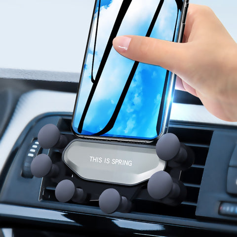 Gravity Car Phone Holder For Phone in Car Air Vent Clip Mount  Mobile Phone Cell Stand Support держатель для телефона в машину