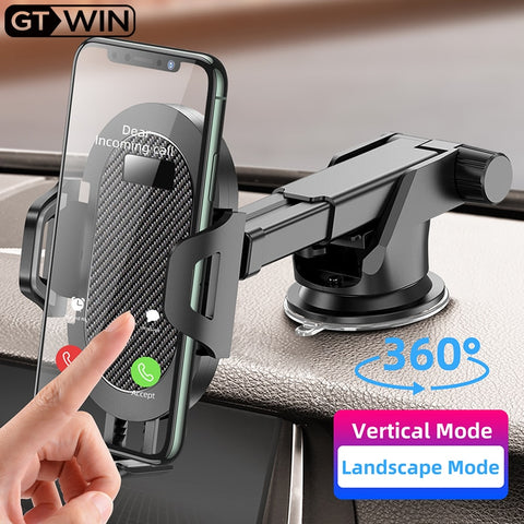 GTWIN Windshield Gravity Sucker Car Phone Holder For Phone Universal Mobile Support For iPhone Smartphone 360 Mount Stand in Car